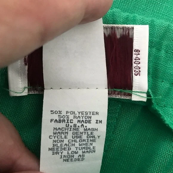 Vintage 1980’s jelly green rayon pencil skirt - Picture 9 of 9